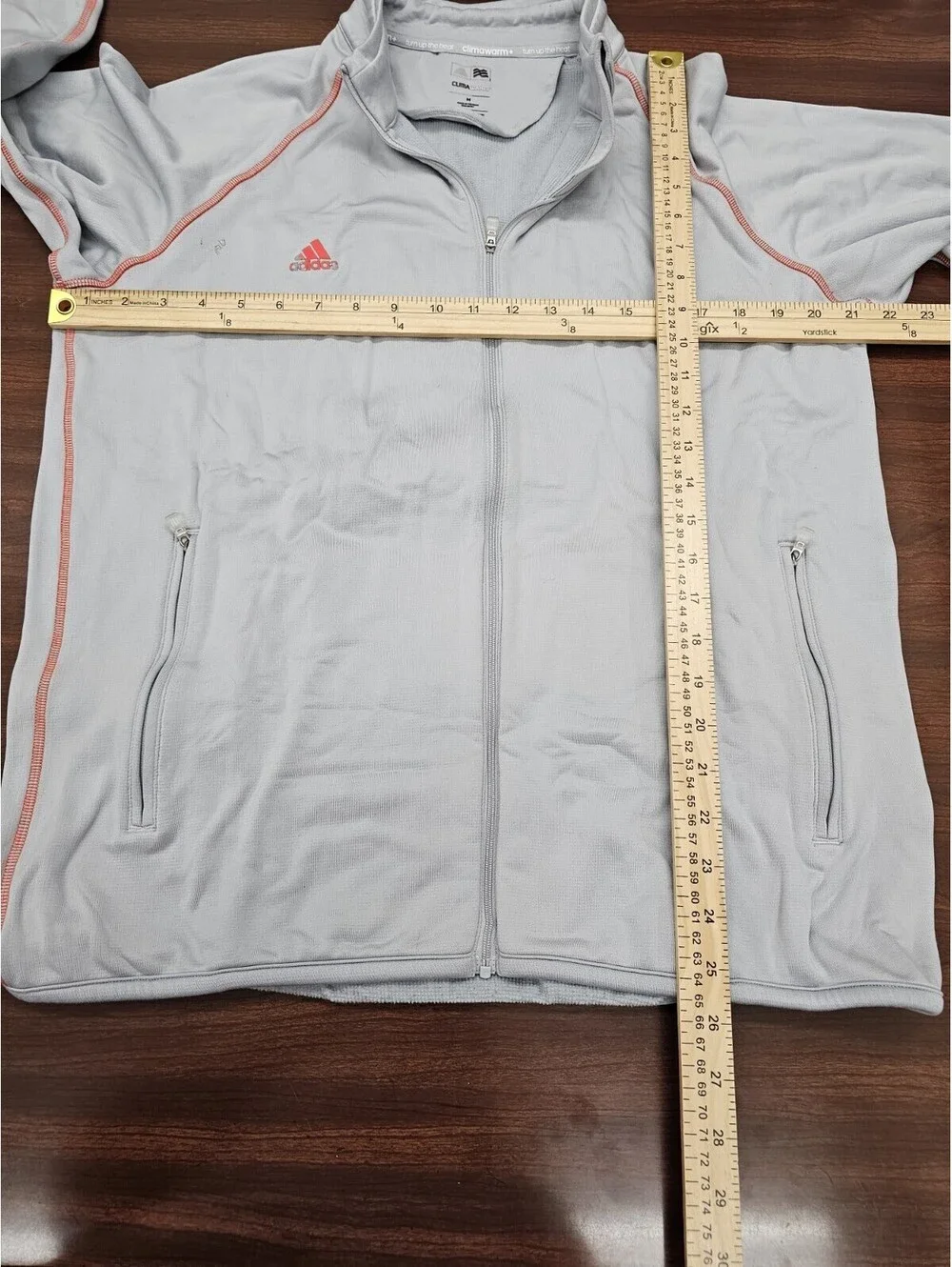Adidas ClimaWarm+ Men Gray Full-Zip Hoodie Sweatshirt Medium Gorpcore Athleisure